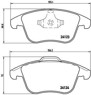 Brake Pad Set, disc brake XTRA LINE P44020X