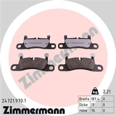 Brake Pad Set, disc brake rd:z 24721.970.1