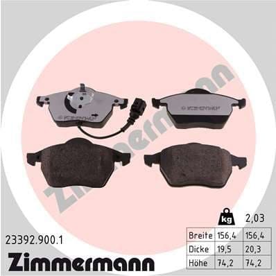 Brake Pad Set, disc brake rd:z 23392.900.1