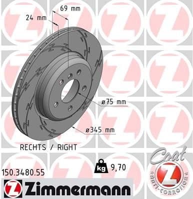 Brake Disc BLACK Z 150.3480.55