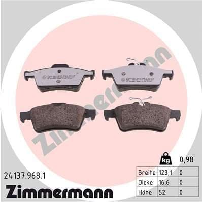 Brake Pad Set, disc brake rd:z 24137.968.1