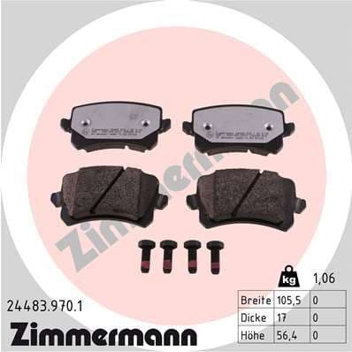 Brake Pad Set, disc brake rd:z 24483.970.1
