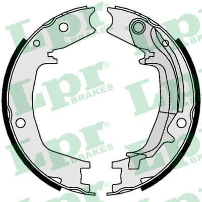 Brake shoes handbrake 81062