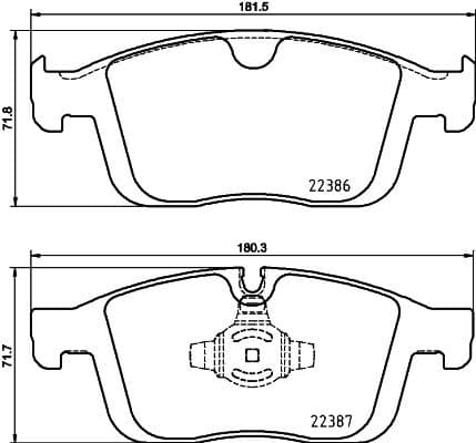 Brake pads front, Top Quality P86026