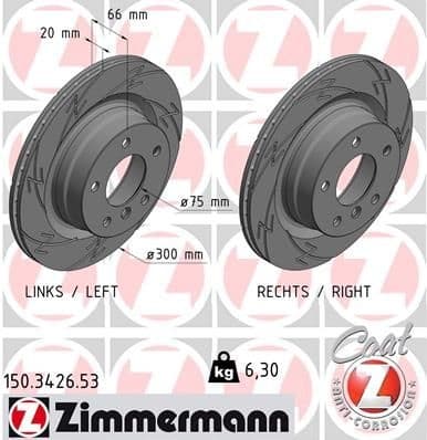 Brake Disc BLACK Z 150.3426.53