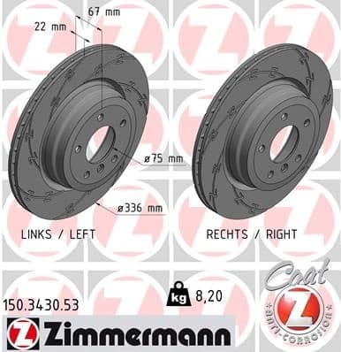 Brake Disc BLACK Z 150.3430.53