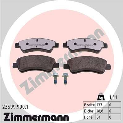 Brake Pad Set, disc brake rd:z 23599.990.1