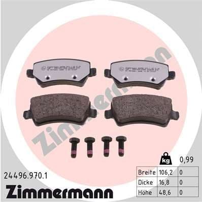 Brake Pad Set, disc brake rd:z 24496.970.1