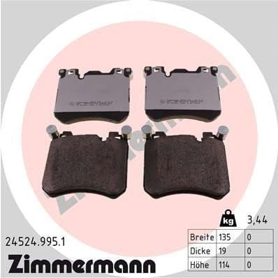 Brake Pad Set, disc brake rd:z 24524.995.1