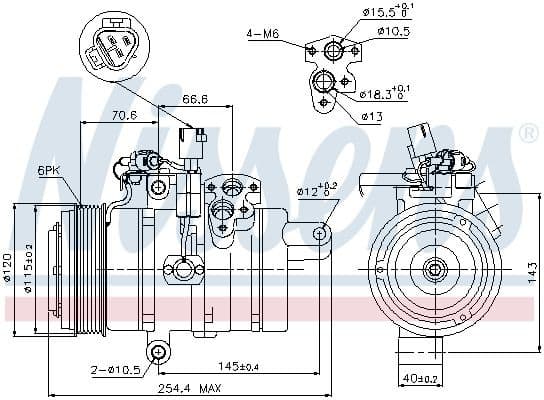 Compressor, air conditioning ** FIRST FIT ** 89607