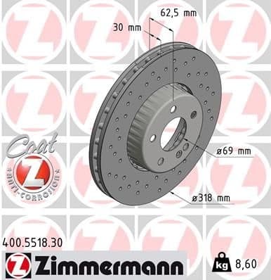 Brake Disc FORMULA S 400.5518.30