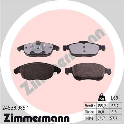 Brake Pad Set, disc brake rd:z 24538.985.1