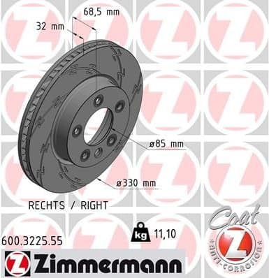 Brake Disc BLACK Z 600.3225.55