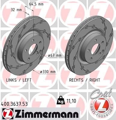 Brake Disc BLACK Z 400.3637.53