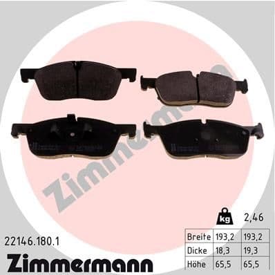 Brake Pad Set, disc brake 22146.180.1