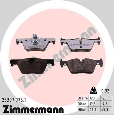 Brake Pad Set, disc brake rd:z 25307.975.1