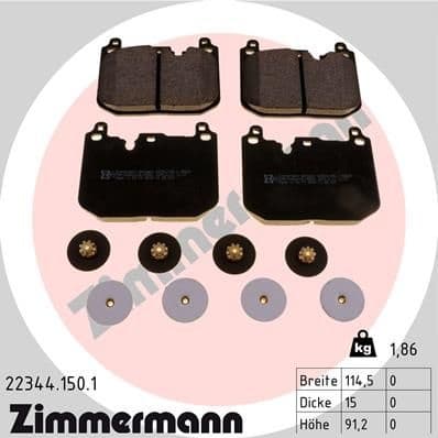 Brake Pad Set, disc brake 22344.150.1