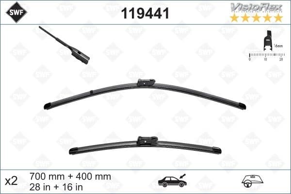 Wiper Blade DAS ORIGINAL SET 119441