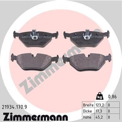 Brake Pad Set, disc brake pb:z 21934.170.9