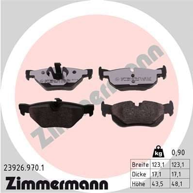 Brake Pad Set, disc brake rd:z 23926.970.1