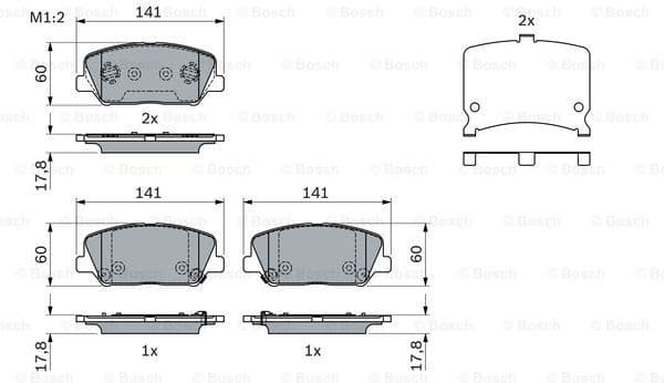 Brake Pad Set, disc brake 0986494671