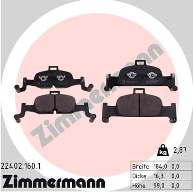Brake Pad Set, disc brake 22402.160.1