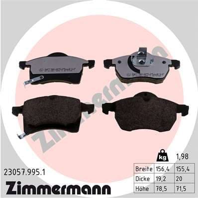 Brake Pad Set, disc brake rd:z 23057.995.1