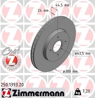 Brake Disc COAT Z 250.1393.20