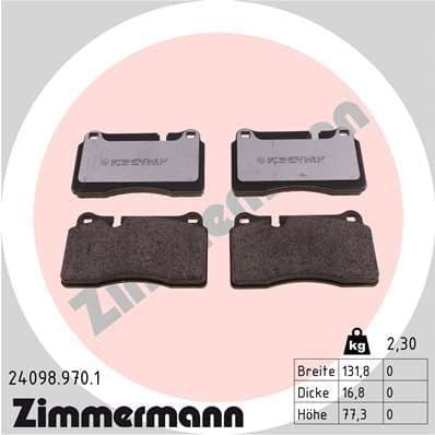 Brake Pad Set, disc brake rd:z 24098.970.1