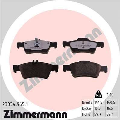 Brake Pad Set, disc brake rd:z 23334.965.1