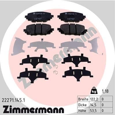 Brake Pad Set, disc brake 22271.145.1