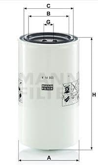 Filter, operating hydraulics W14003