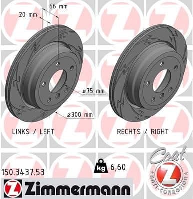 Brake Disc BLACK Z 150.3437.53