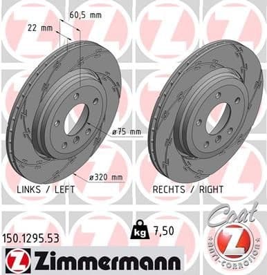 Brake Disc BLACK Z 150.1295.53