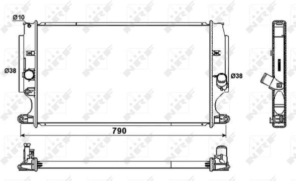 Radiator, engine cooling 53181