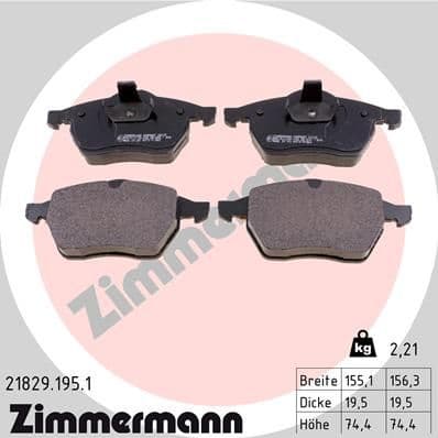 Brake Pad Set, disc brake 21829.195.1