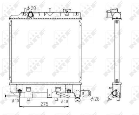 Radiator, engine cooling 53434