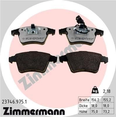 Brake Pad Set, disc brake rd:z 23746.975.1