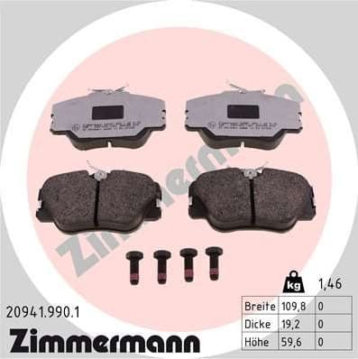 Brake Pad Set, disc brake rd:z 20941.990.1