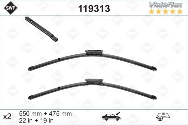 Wiper Blade DAS ORIGINAL SET 119313