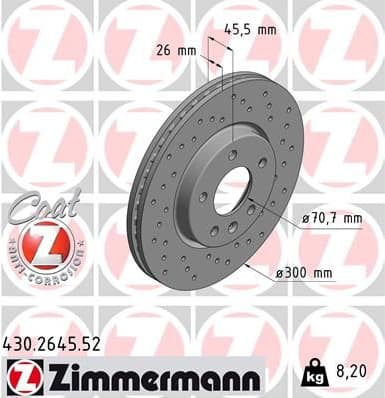 Brake Disc SPORT BRAKE DISC Z 430.2645.52