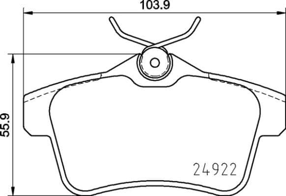 Brake pads rear, Top Quality P06102