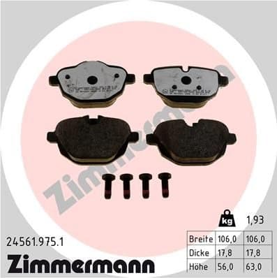 Brake Pad Set, disc brake rd:z 24561.975.1