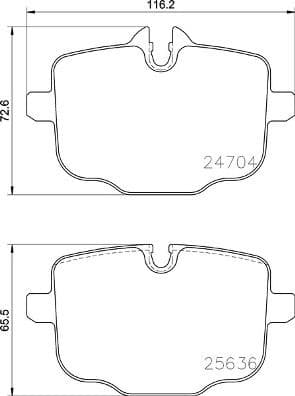 Brake Pad Set, disc brake PRIME LINE P06101