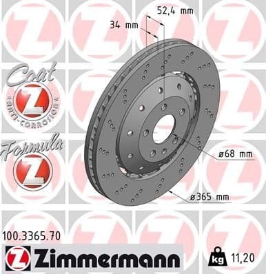 Brake Disc FORMULA Z BRAKE DISC 100.3365.70