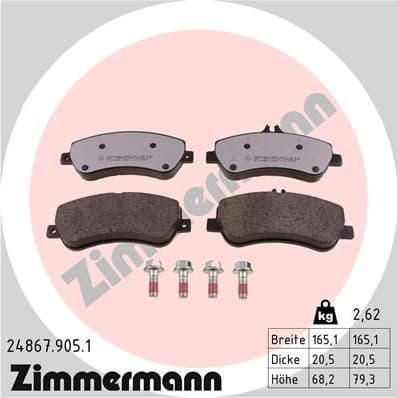 Brake Pad Set, disc brake rd:z 24867.905.1