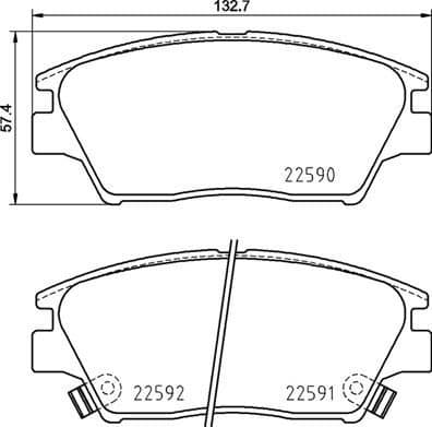 Brake Pad Set, disc brake PRIME LINE P77001