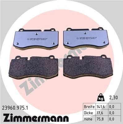 Brake Pad Set, disc brake rd:z 23960.975.1