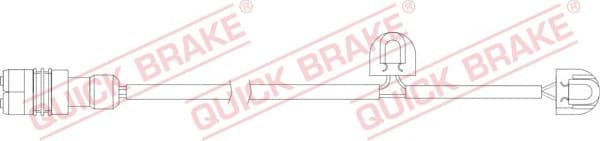 Warning Contact, brake pad wear WS0333A