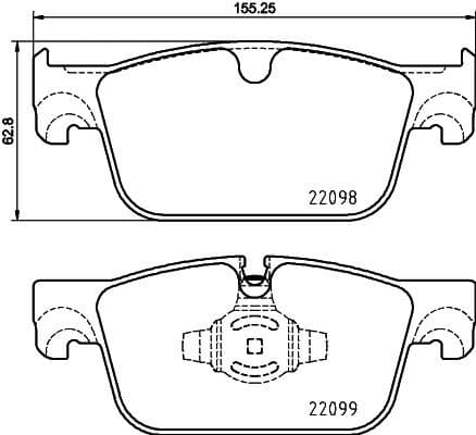 Brake pads front, Top Quality P86028